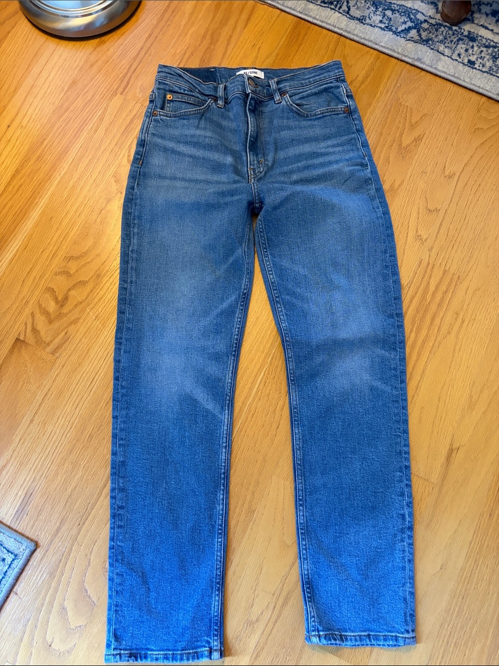 Re/done 70s straight jeans size 29 medium wash